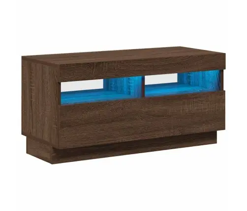 Tv Skapītis Ar Led Lampiņām, Ozolkoka Krāsa, 80X35X40 Cm Vidaxl