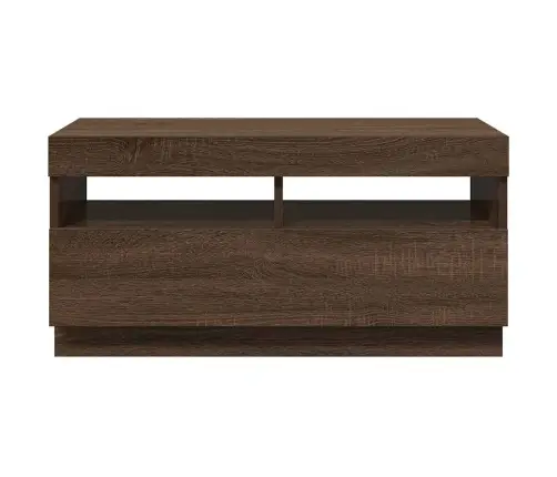 Tv Skapītis Ar Led Lampiņām, Ozolkoka Krāsa, 80X35X40 Cm Vidaxl