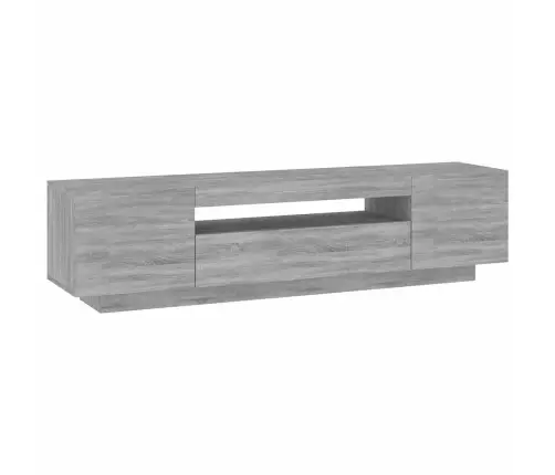 Tv Skapītis Ar Led Lampiņām, 160X35X40 Cm, Pelēka Ozola Krāsa Vidaxl