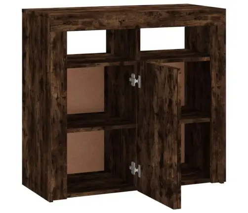 Kumode Ar Led Lampiņām, Ozolkoka Krāsa, 80X35X75 Cm Vidaxl