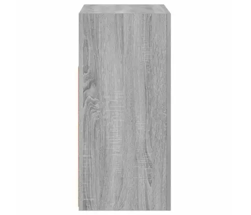 Kumode Ar Led Lampiņām, Pelēka Ozolkoka Krāsa, 80X35X75 Cm Vidaxl