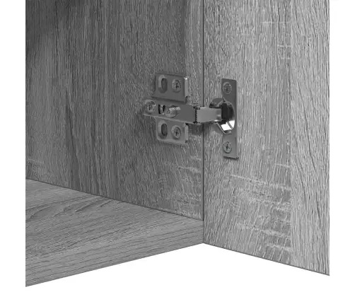 Kumode Ar Led Lampiņām, Pelēka Ozolkoka Krāsa, 80X35X75 Cm Vidaxl