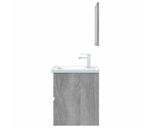 2-Daļīgs Vannasistabas Mēbeļu Komplekts, Pelēka Ozolkoka Krāsa Vidaxl