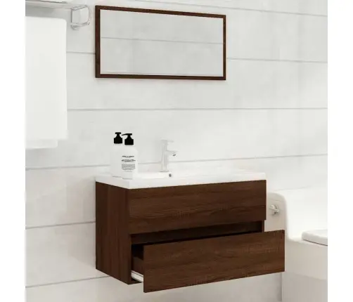 2-Daļīgs Vannasistabas Mēbeļu Komplekts, Ozolkoka Krāsa Vidaxl