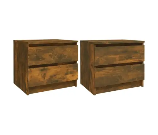 Naktsskapīši, 2 Gab., Ozola, 50X39X43,5 Cm, Inženierijas Koks Vidaxl