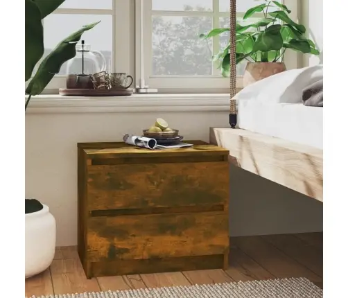 Naktsskapīši, 2 Gab., Ozola, 50X39X43,5 Cm, Inženierijas Koks Vidaxl