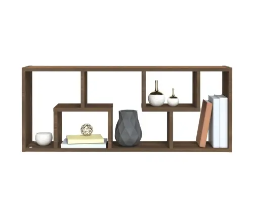 Sienas Plaukts, Brūna Ozola, 36X16X90 Cm, Inženierijas Koks Vidaxl