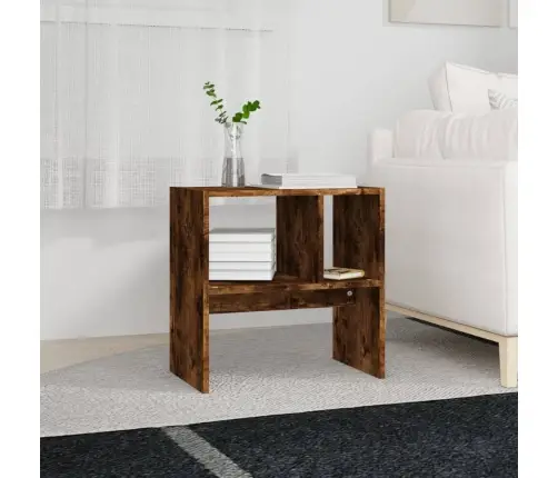 Šoninis Staliukas, Dūminio Ąžuolo, 50X30X50cm Mediena
