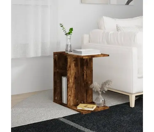 Šoninis Staliukas, Dūminio Ąžuolo, 50X30X50cm Mediena