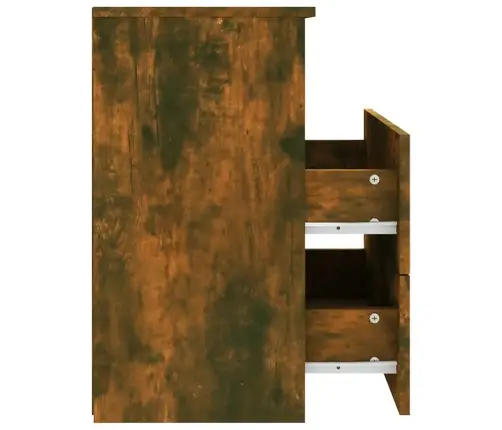 Naktinė Spintelė, Dūminio Ąžuolo Spalvos, 50X32X60Cm