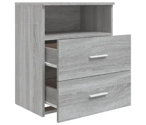 Naktsskapīši, 2 Gab., Pelēka Ozolkoka, 50X32X60 Cm Vidaxl