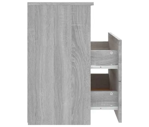 Naktsskapīši, 2 Gab., Pelēka Ozolkoka, 50X32X60 Cm Vidaxl
