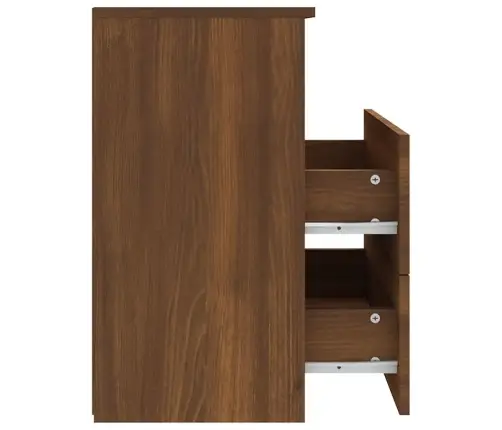 Öökapid 2 Tk, Pruun Tamm, 50 X 32 X 60 Cm