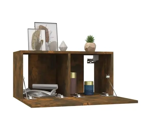 Pakabinamos Televizoriaus Spintelės, 2Vnt., Ąžuolo, 60X30X30Cm