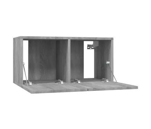 Seina Telerikapp, Hall Sonoma Tamm, 60 X 30 X 30 cm Tehispuit