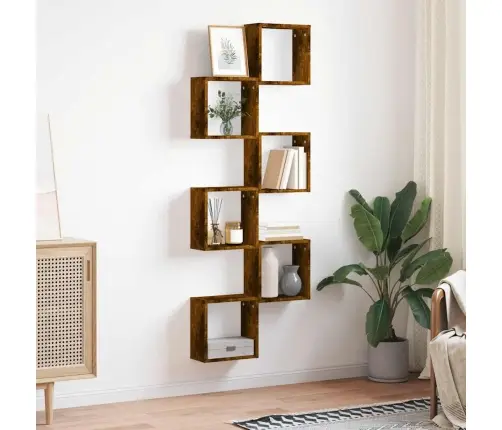 Kubu Formas Sienas Plaukti, 6 Gab., Ozolkoka Krāsā, 30X15X30 Cm Vidaxl