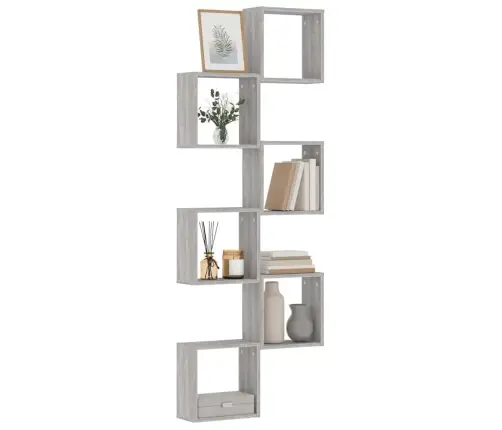 Kubu Formas Sienas Plaukti, 6 Gab., Pelēki, 30X15X30 Cm Vidaxl