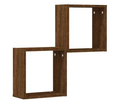 Wall Cube Lentynos 2 Vnt Rudas Ąžuolas 30X15X30 Cm
