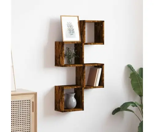 Peldējoši Plaukti 4 Pcs Brūna 26 X 15 X 26Cm Inženierijas Koks Vidaxl