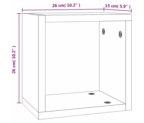 Seinakarbid Ladustamisega 4 Pcs Hall 26 X 15 X 26 Cm Tehispuit