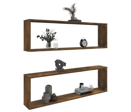 Sienas Plaukti, 2 Gb., Ozola, 100X15X30 Cm, Inženierijas Koks Vidaxl