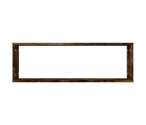 Seina Kuubikriiulid, 4, Suitsutatud Tamm 80X15X26,5Cm Tehispuit