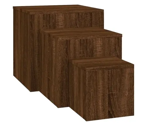 Galdiņi, 3 Gab., Ozolkoka Krāsa, Inženierijas Koks Vidaxl