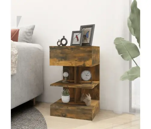 Naktsskapītis, Brūna Ozola, 40X35X65 Cm, Inženierijas Koks Vidaxl