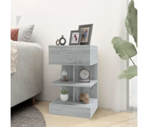 Naktinės Spintelės, 2Vnt., Pilkos Ąžuolo, 40X35X65cm Mediena