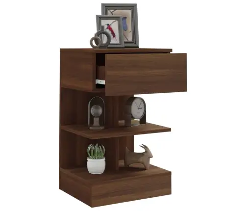 Naktsskapītis, Ozolkoka Krāsa, 40X35X65 Cm, Inženierijas Koks Vidaxl