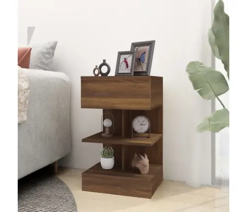 Naktsskapītis, Ozolkoka Krāsa, 40X35X65 Cm, Inženierijas Koks Vidaxl