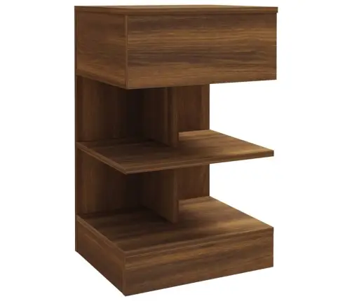 Naktsskapīši, 2 Gab., Brūni, 40X35X65 Cm, Inženierijas Koks Vidaxl