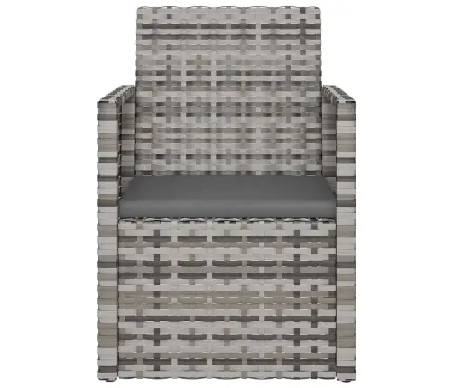 3-Daļīgs Āra Atpūtas Mēbeļu Komplekts Ar Matračiem, Pelēks Pe Vidaxl