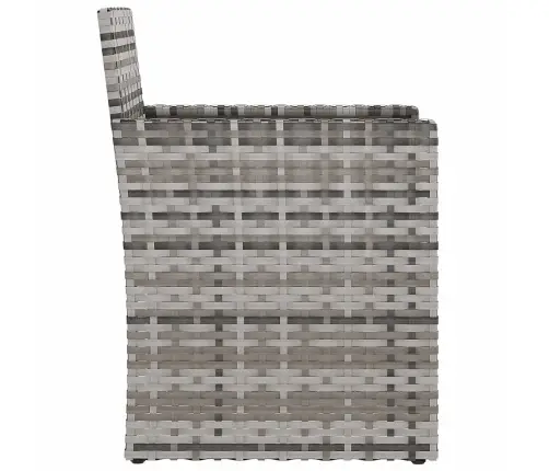 3-Daļīgs Āra Atpūtas Mēbeļu Komplekts Ar Matračiem, Pelēks Pe Vidaxl