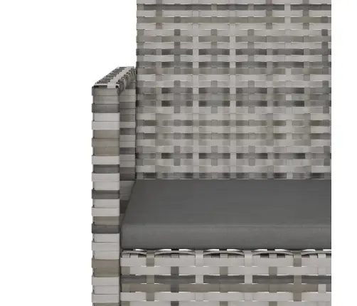 3-Daļīgs Āra Atpūtas Mēbeļu Komplekts Ar Matračiem, Pelēks Pe Vidaxl