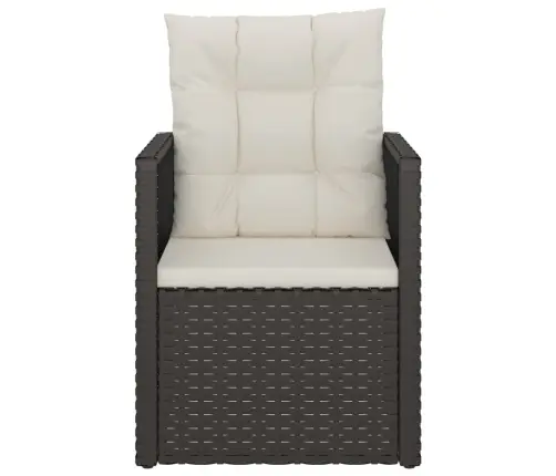 Lauko Komplektas Su Pagalvėlėmis, 3 Dalių, Juodas, Poliratanas