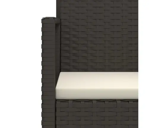 4-Daļīgs Āra Atpūtas Mēbeļu Komplekts Ar Matračiem, Pe, Melns Vidaxl