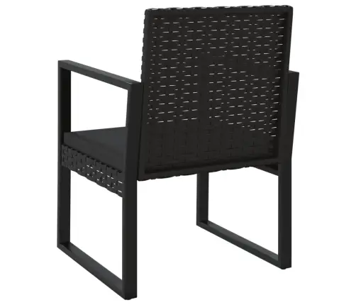 4-Daļīgs Dārza Atpūtas Mēbeļu Komplekts Ar Matračiem, Melns Pe Vidaxl