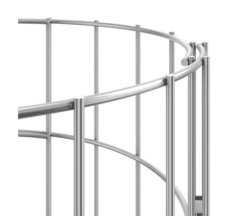 Gabions, Stabs, Apaļš, Cinkots Tērauds, Ø30X50 Cm Vidaxl