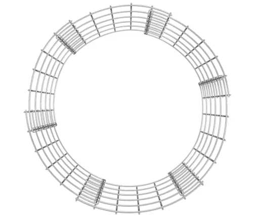 Gabiono Stulpas, 50X50cm Galvanizuotas Plienas, Apskritas