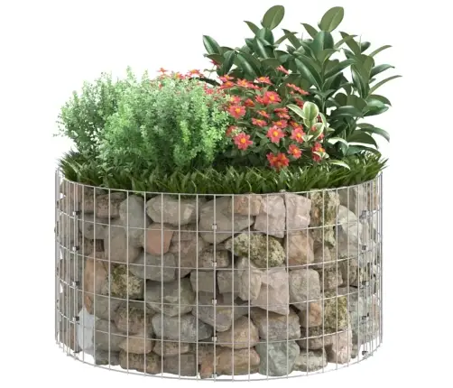 Gabions, Stabs, Apaļš, Cinkots Tērauds, Ø100X50 Cm Vidaxl