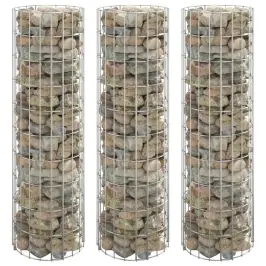 Ringikujulised Gabioon Taimelavad 3Tk Tsingitud Teras Ø30X100Cm