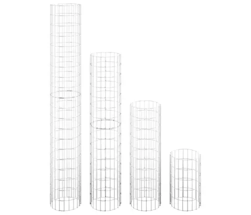 Gabioni/Puķu Kastes, 4 Gab., Apaļi, Ø30X50/100/150/200 Cm Vidaxl