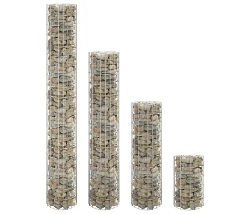 Gabioni/Puķu Kastes, 4 Gab., Apaļi, Ø30X50/100/150/200 Cm Vidaxl