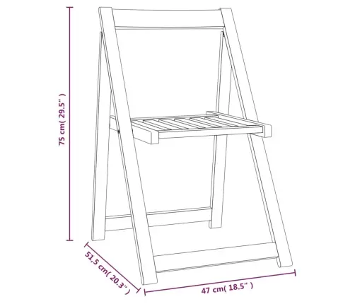Sulankstomos Sodo Kėdės, 4Vnt., Akacijos Medienos Masyvas