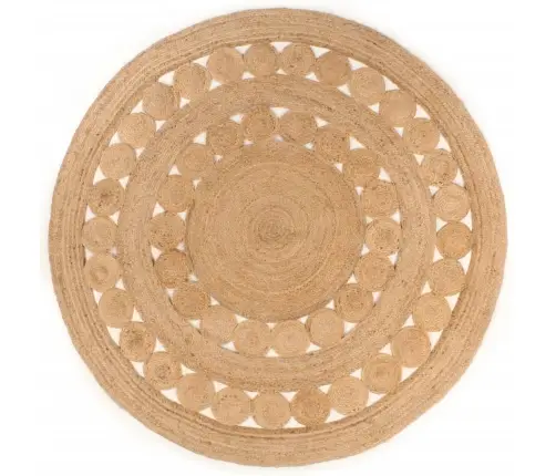 Kilimas, 180cm Džiutas, Apskritas, Pinto Dizaino