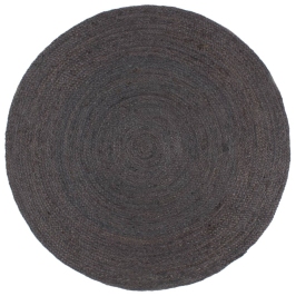 Paklājs, 180 Cm, Roku Darbs, Apaļš, Džuta, Tumši Pelēks Vidaxl
