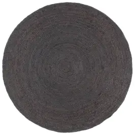 Paklājs, 180 Cm, Roku Darbs, Apaļš, Džuta, Tumši Pelēks Vidaxl