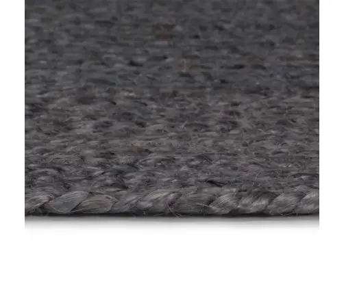 Paklājs, 210 Cm, Roku Darbs, Apaļš, Džuta, Tumši Pelēks Vidaxl