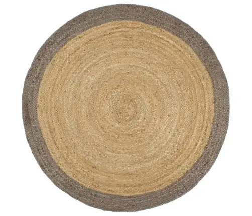 Käsitsi Valmistatud Džuudist Vaip Halli Äärega, 180 Cm